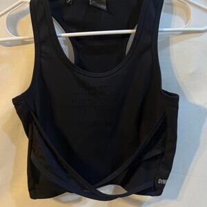 Gymshark black sports tank size